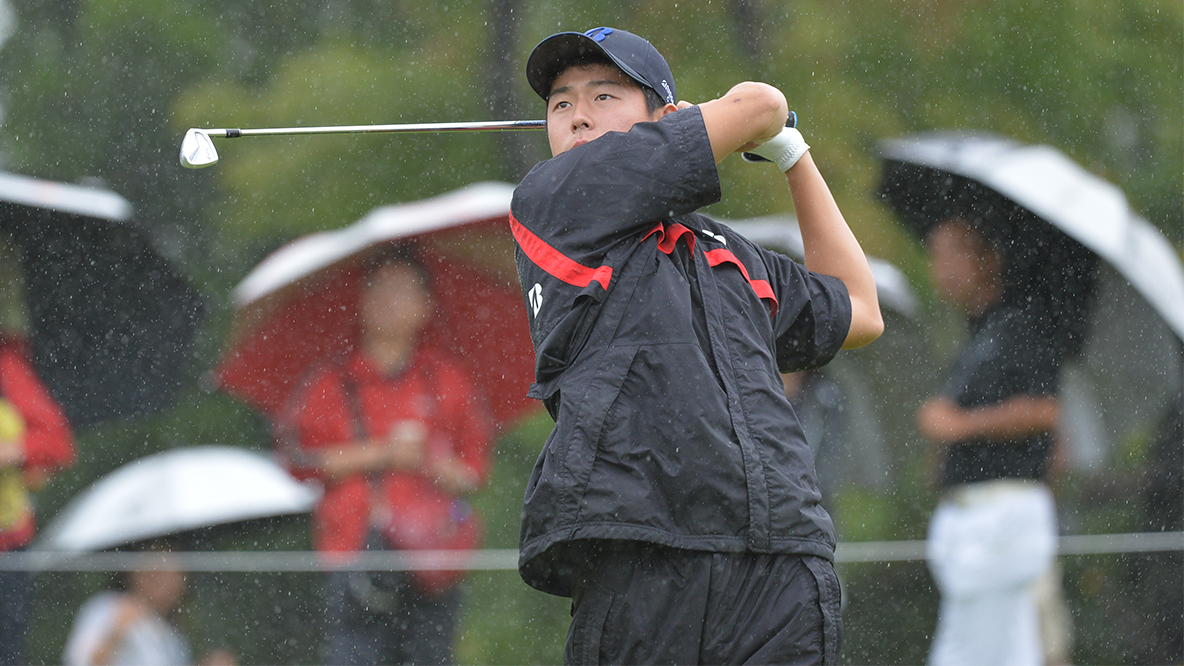 降りしきる雨の中 第23回日本ジュニアゴルフ選手権競技開幕 アマチュア競技 イベント ニュース コラム お知らせ ゴルフネットワーク